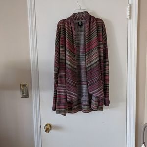 bobeau striped cardigan sweater